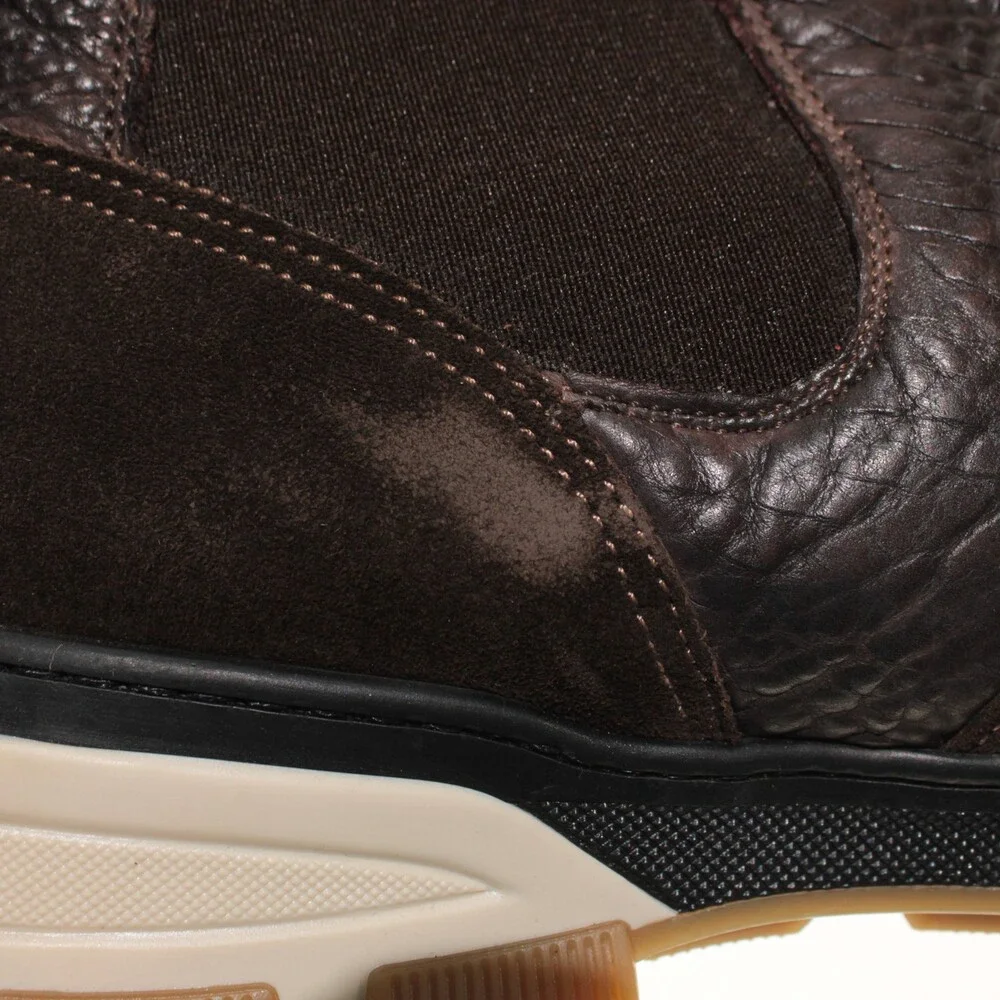 Di Bianco NWD Pull On Chelsea Boots Size 42 (US 9) in Dark Brown Leather